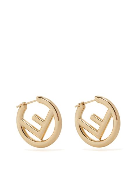 fendi small hoop earrings